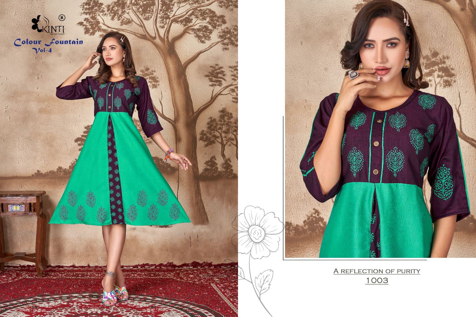 Colour Fountain Vo 4 By Kinti Designer Kurti Catalog